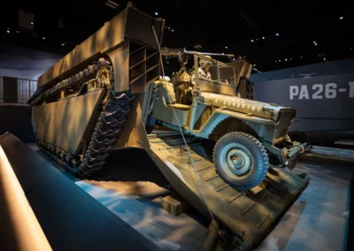 LVT (Landing Vehicle Tracked): Designed to cross coral reefs, penetrate the surf line, and move beyond the water’s edge.