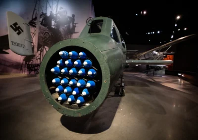 In the summer of 1944, Germany started development of a secret weapon, the Natter (“viper” or “snake”). Constructed mostly of wood, in its single manned test flight, Luftwaffe pilot Lothar Sieber died when the canopy unexpectedly separated from the aircraft.