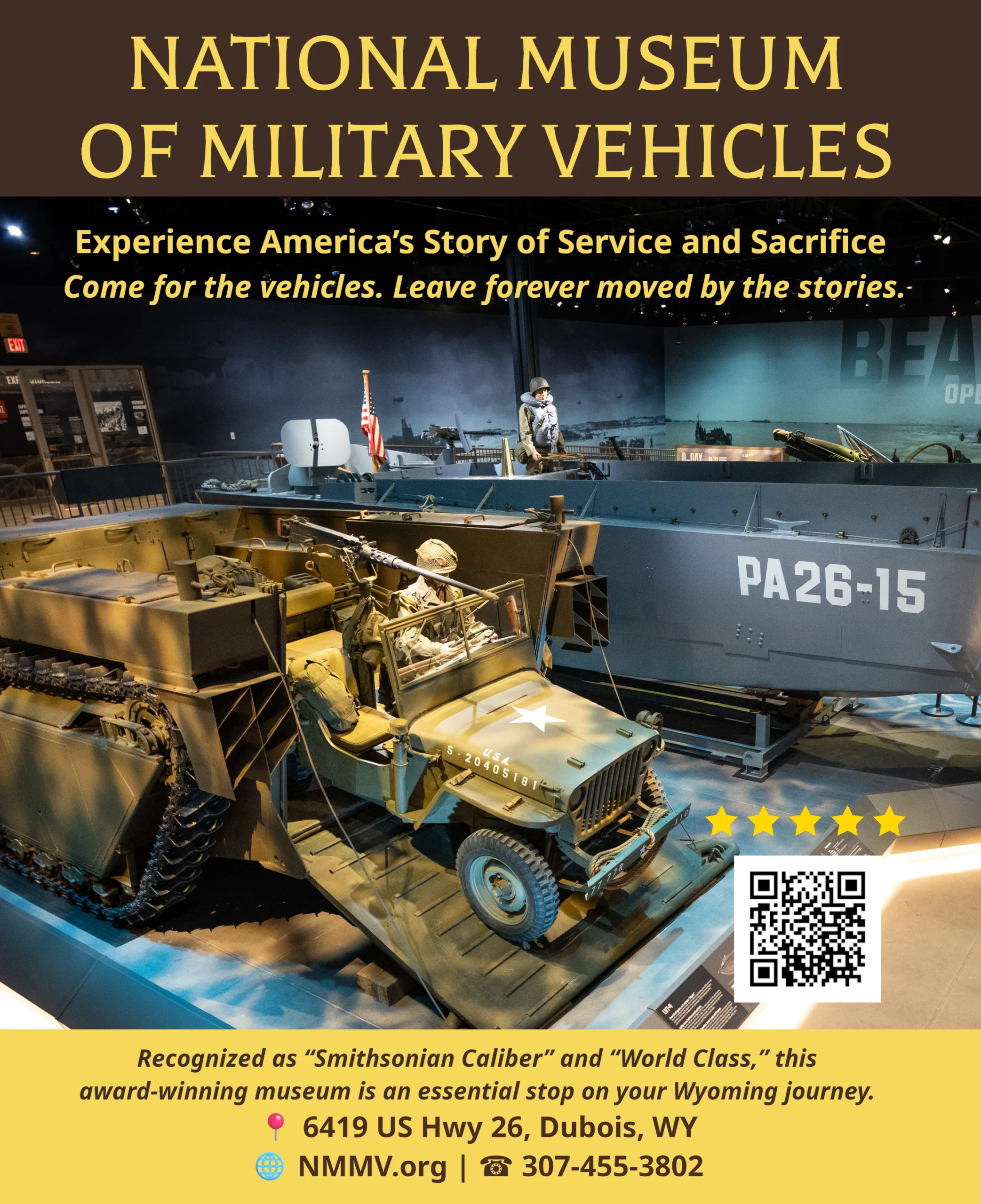 Wyoming Travel Ad for National Museum of Military Vehicles