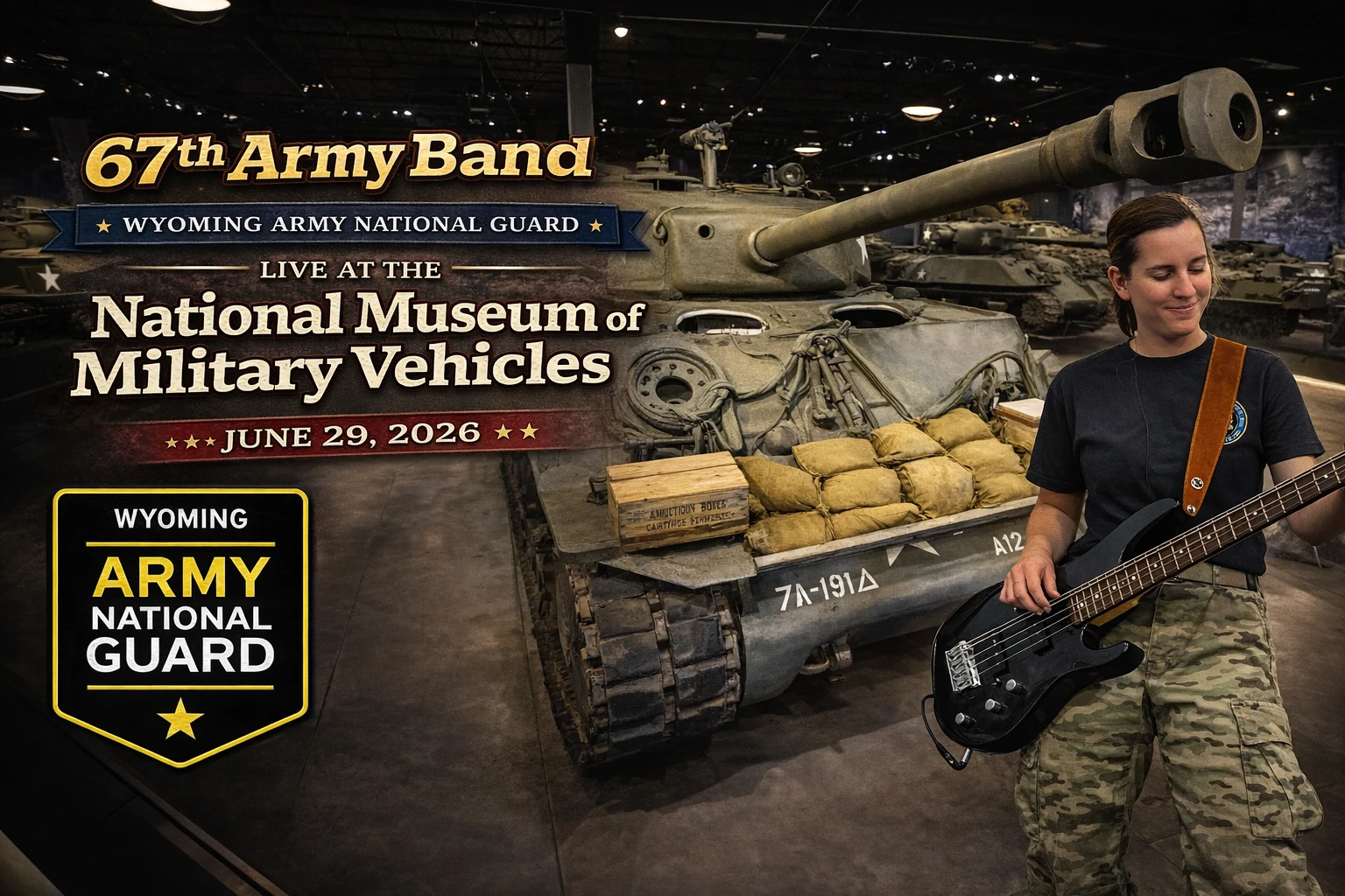 Wyoming National Guard band at the National Museum of Military Vehicles.