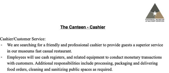 Cashier - The Canteen