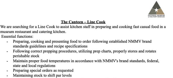 Line Cook - The Canteen